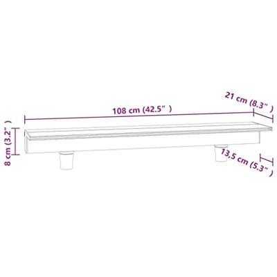 VidaXL Watervaloverlaat met rgb led's 108 cm acryl