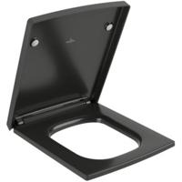 Villeroy & Boch Memento 2.0 closetzitting - qr + sc rvs scharnieren p.black C+ 8m24s1r7 - thumbnail