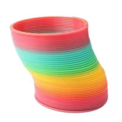 Klassieke Toy Caleidoscoop Rainbow Ring Folding Plastic voorjaar spoel speelgoed voor kinderen) Klassieke Toy Caleidoscoop Rainbow Ring Folding Plastic voorjaar spoel speelgoed voor kinderen)