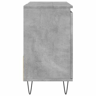 Badkamerkast 65x33x60 cm bewerkt hout betongrijs