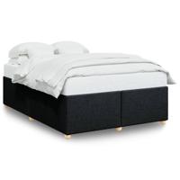 Bedframe zonder matras stof zwart 140x190 cm - thumbnail