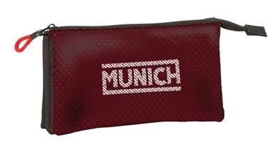 Pennenetui met 3 vakken Munich Vulcan Zwart 22 x 12 x 3 cm