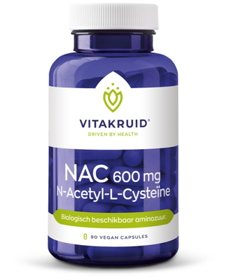 Vitakruid NAC 600 mg N-Acetyl-L-Cysteïne 90 Vitakruid NAC 600 mg N-Acetyl-L-Cysteïne 90