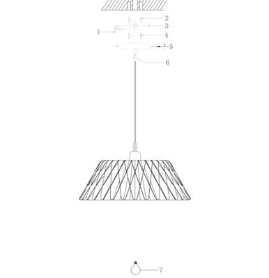 Steinhauer Zwart houten hanglampMaze Ø 46cm - 3490BE