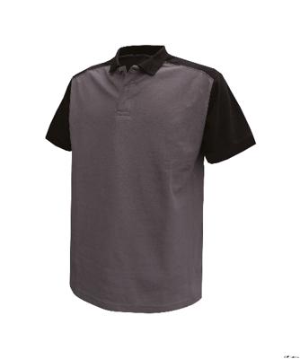 DASSY polo shirt cesar katoen grijs/zwart m