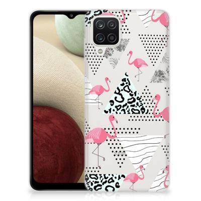 Samsung Galaxy A12 | TPU Hoesje | Flamingo Triangle