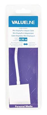 Valueline VLMB37850W02 0,20 m stekker naar bus Mini Displayport Adapter - Wit