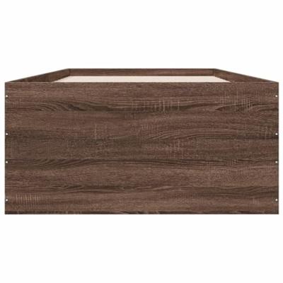 Bedframe bewerkt hout bruin eikenkleur 90x190 cm