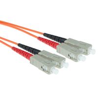 ACT 1 meter LSZH Multimode 50/125 OM2 glasvezel patchkabel duplex met SC connectoren - thumbnail