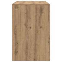 Bureau artisanaal eikenkleurig 102 x 50 x 75 cm Bewerkt hout - thumbnail