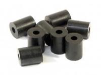 Rubber tube 3 x 8 10mm (shaped/black/8pcs) - thumbnail
