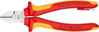 Knipex Zijsnijtang | 160 mm Lengte | Geïsoleerd | Meercomponenten-Omhullingen | VDE-Goedgekeurd | Geïntegreerde Bescherming - 70 06 160 T BK - thumbnail
