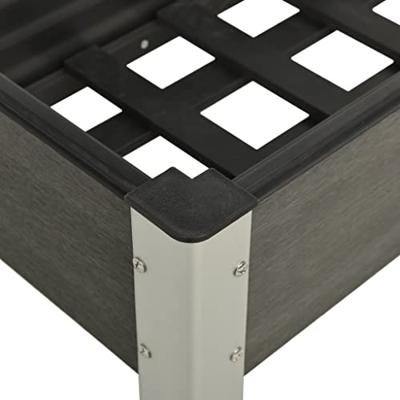 VidaXL Plantenbak verhoogd 100x40x75 cm hkc grijs