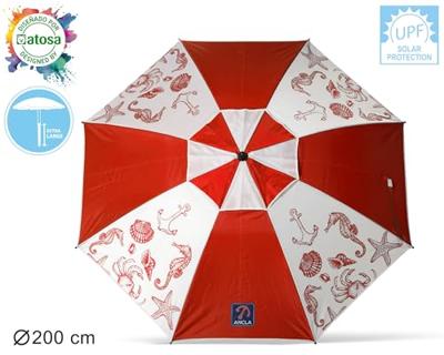 Strandparasol Rood Ø 200 cm SPF50+ Navy Strandparasol Rood Ø 200 cm SPF50+ Navy