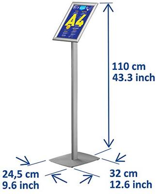 Europel info vloerstandaard voor ft A4, grijs