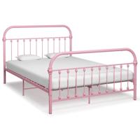 Bedframe metaal roze 140x200 cm - thumbnail