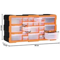 VidaXL Organiser met 22 lades 49x16x25,5 cm - thumbnail