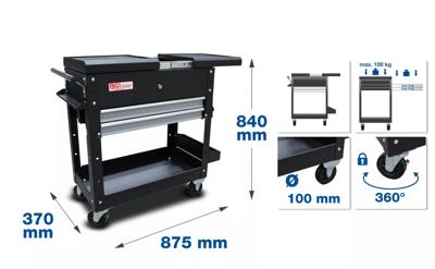 BGS technic Workshop Trolley 2 drawers