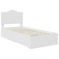 Bedframe met hoofdeinde met lade Wit 90 x 200 cm Bewerkt hout - thumbnail