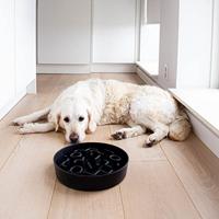 District 70 Bamboo slowfeeder donkergrijs voor de hond 28 cm - thumbnail