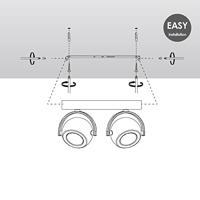 Home sweet home LED opbouwspot Nop 2l - zwart - thumbnail