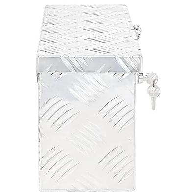 VidaXL Opbergbox 50x15x20,5 cm aluminium zilverkleurig - thumbnail