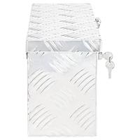 VidaXL Opbergbox 50x15x20,5 cm aluminium zilverkleurig - thumbnail