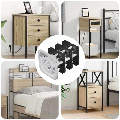 VidaXL Draadbuis invoeg 1818 pcs zwart en zilver 15,8 x 15,8 x 22,5 mm