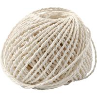 Creativ Company Papier garen, dikte 2,5-3 mm, wit, 150 gr, 40 m/ 1 bol - thumbnail