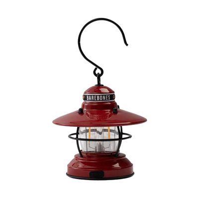 Barebones Mini Edison Lantern - Red Tafellamp Rood Barebones Mini Edison Lantern - Red Tafellamp Rood