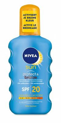 Nivea Sun protect & bronze zonnespray SPF20 200 Milliliter Nivea Sun protect & bronze zonnespray SPF20 200 Milliliter