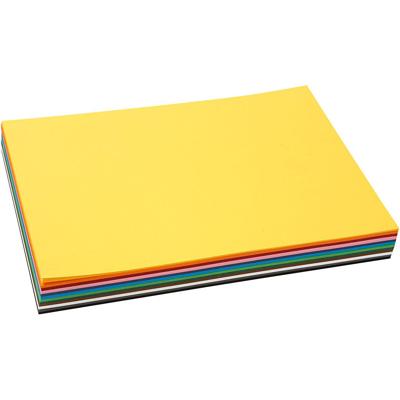 Creativ Company Gekleurd karton, a4, vel 210x297 mm, 180 gr, diverse kleuren, 12x10 vel/ 1 doos