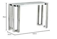 Wandtafel DKD Home Decor Kristal Zilverkleurig Staal Wit 120 x 45 x 78 cm - thumbnail
