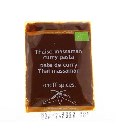 Onoff Thaise massaman currypasta bio 50 Gram Onoff Thaise massaman currypasta bio 50 Gram