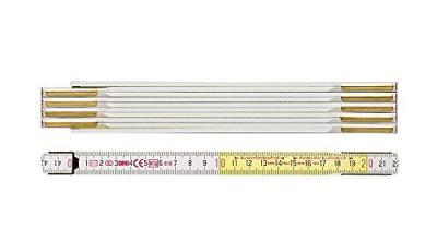 BMI Duimstok | lengte 3 m | breedte 16 mm | EG III | beukenhout wit-geel | 1 stuk - 984914300WG 984914300WG