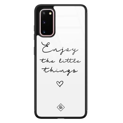 Samsung Galaxy S20 glazen hardcase - Enjoy life