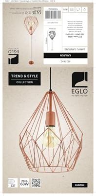Eglo HanglampCarlton koper - 49258