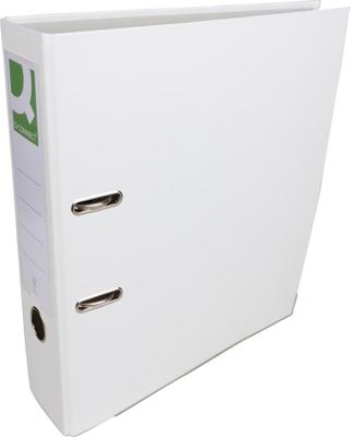 Q-CONNECT ordner, voor ft A4, uit PP en papier, met beschermrand, rug van 8 cm, wit