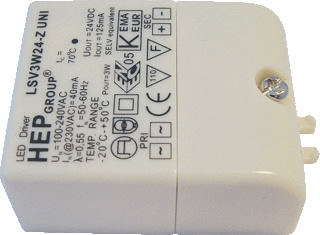 6W Leddriver 12V constante Spanning 12V max 6W niet dimbaar