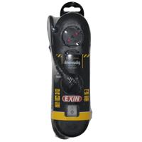 stekkerdoos - 3 aansluitingen - randaarde - aan/uit schakelaar - 1.5 meter - zwart - thumbnail