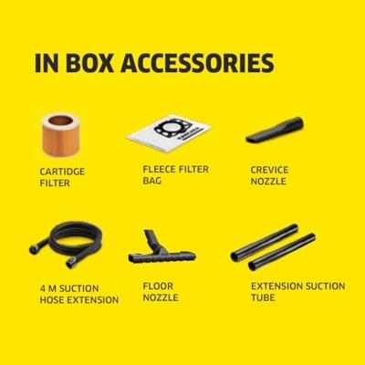 Karcher WD 3 S V-17/4/20 Nat- en droogzuiger | 1000 W | 17L - 1.628-135.0