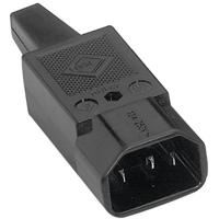 K & B 42R041311 Apparaatstekker (koud) 42R Stekker, recht Totaal aantal polen: 2 + PE 10 A Zwart 1 stuk(s) - thumbnail