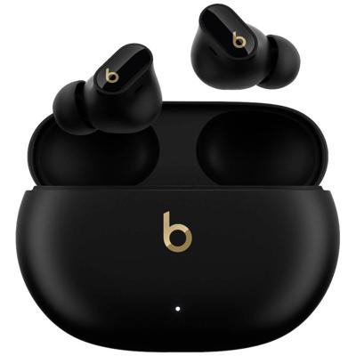 Beats Studio Buds + | echt draadloze oortjes met ruisonderdrukking, verbeterde compatibiliteit met Apple en Android, ingebouwde microfoon, zweetbestendige bluetoothoortjes - Zwart en goud