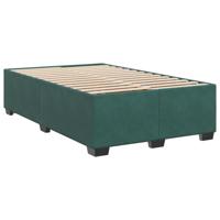 Boxspring met matras fluweel donkergroen 140x200 cm - thumbnail