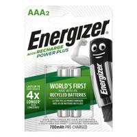 Energizer Power Plus HR03 Oplaadbare AAA batterij (potlood) NiMH 700 mAh 1.2 V 2 stuk(s) - thumbnail