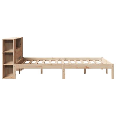 Bed met boekenkast zonder matras massief grenenhout 135x190 cm - thumbnail