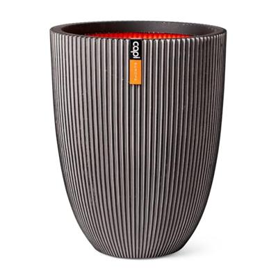 Capi vaas elegant laag groove 34x46cm antraciet - thumbnail