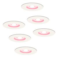 Set van 6 Bari Smart inbouwspots - IP65 waterdicht - Wifi + Bluetooth - RGBWW - GU10 - Google Home, Amazon Alexa en Siri - Wit - Badkamer, binnen en buiten - thumbnail