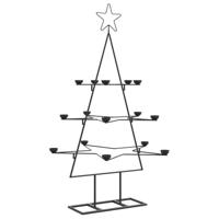 Kerstdecoratie kerstboom 105 cm metaal zwart - thumbnail