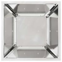 VidaXL Pilaar plantenbak zilver 35 x 35 x 73 cm - thumbnail